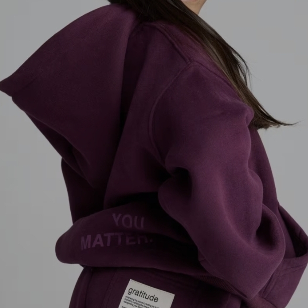 Gratitude Women's Deep Purple Hoodie